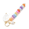 Natural Freshwater Shell Dyed Rondelle Beaded Pendants PALLOY-JF04742-4