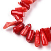 Dyed Chips Synthetic Coral Beads Strands X-CORA-Q026-01A-3