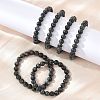 Natural Larvikite Beads Stretch Bracelets BJEW-F380-01-B14-4