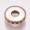 Brass Micro Pave Cubic Zirconia Bead Spacers LS-ZIRC-K074-11A-02RG-2