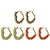 Glass Seed Hoop Earrings for Women EJEW-MZ00797-2
