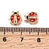 Brass Enamel Beads KK-A277-18G-3