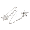 Starfish 304 Stainless Steel Safety Pins Brooch Findings SA-CBA098D-16B-P04-2