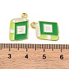 Golden Plated Alloy Enamel Pendants X-ENAM-Z017-12G-02-3