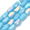Electroplate Opaque Glass Beads EGLA-H112-06-HR06-1