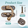 6Pcs Iron Latch Hook Hasp Horn Lock with 24Pcs Screws IFIN-CP0003-01AB-2