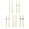 304 Stainless Steel Dangle Tassel Earring for Women EJEW-JE07184-3