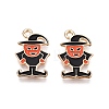 Halloween Theme Alloy Enamel Pendants PALLOY-N176-34-RS-1