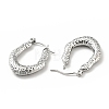 Non-Tarnish 304 Stainless Steel Teardrop Chunky Hoop Earrings for Women EJEW-G293-14P-2