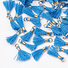 Polycotton(Polyester Cotton) Tassel Pendant Decorations FIND-S275-14G-2