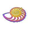 Ion Plating(IP) 201 Stainless Steel Etched Metal Embellishments Pendants STAS-G328-02G-RC-2