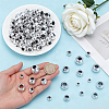 150Pcs 7 Styles UV Plating Electroplating ABS Beads KY-PH0002-44-3