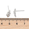 SHEGRACE Brass Micro Pave Cubic Zirconia Stud Earrings XGRQ4N374-719P-3