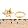 Brass Micro Pave Clear Cubic Zirconia Fold Over Clasps KK-U043-17G-3