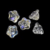 Electroplate Transparent Glass Beads GLAA-T025-81A-03-1