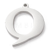 Tarnish Resistant 304 Stainless Steel Letter Pendant Rhinestone Settings STAS-J028-01Q-2