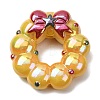 Christmas UV Plating Opaque Acrylic Beads AC-CBAC5B6-01B-1