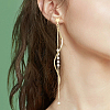 9 Pair Brass Stud Earring Findings KK-BC0011-14-5