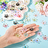 100Pcs Transparent Resin Sakura Flower Bead Caps RESI-TAC0012-20-6