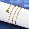 Ion Plating(IP) 304 Stainless Steel Cable Necklaces MAK-N016-12G-2