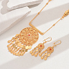 Elegant French Style Fashionable Brass Earrings & Necklaces Set for Women UM2194-2-1