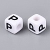 Opaque Acrylic Beads SACR-N020-04A-P-2
