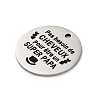 Anti-Tarnish 201 Stainless Steel Pendants STAS-R002-01P-05-2
