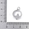 Brass Micro Pave Cubic Zirconia and Glass Pendants KK-F892-50P-01-3