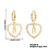 Brass Heart Hoop Earrings BR9605-8-1