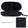 1Pc Oval PU Leather & Velvet Glasses Case AJEW-CN0007-22-1