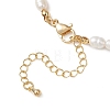 Faceted Round Natural Garnet and Rice Natural Pearl Beaded Necklaces for Women NJEW-JN05816-01-5