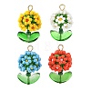 Glass Seed Beaded Pendants PALLOY-MZ01395-1
