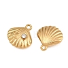 304 Stainless Steel with Crystal Rhinestone Charms RB-CBABFDA-11F-G-2
