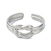 304 Stainless Steel Cuff Rings for Women RJEW-M019-61P-2