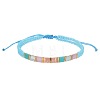Glass Seed Bead Braided Bead Bracelets AQ4217-3-1