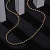 Rack Plating Brass Ball Chain Necklaces for Women NJEW-A035-03G-3