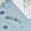 6Pcs 2 Colors Crystal Holder Cage Necklace NJEW-UN0001-48-4