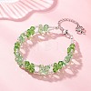 Imitation Austrian Crystal 5301 Bicone Beaded Bracelets for Women BJEW-JB12735-1