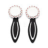 Alloy & Iron Bookmark Cabochon Settings PALLOY-N184-08S-1