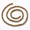 Non-Magnetic Synthetic Hematite Beads Strands X-G-G092-4mm-1-4