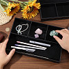 2Pcs Desktop 4-Grid PU Leather Organizer Display Storage Trays CON-CA0001-036B-3