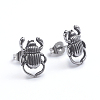 Retro 304 Stainless Steel Stud Earrings X-EJEW-L248-003AS-1