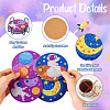 DIY Diamond Painting Space Theme Cup Mat Kits DIY-TAC0028-01-16