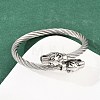 304 Stainless Steel Bangles for Men Women BJEW-H631-05B-AS-2