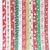 Printed Polyester Grosgrain Ribbon For Christmas SRIB-X0002-01-3
