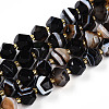 Natural Black Agate(Dyed & Heated) Beads Strands G-T140-09C-2