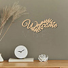 Word Welcome Laser Cut Unfinished Basswood Wall Decoration WOOD-WH0113-095-6