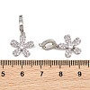 Brass Micro Pave Cubic Zirconia Pendants CU-CBAA6E8-14P-05-3