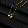 Alloy Letter Heart Pendant Necklaces for Women WGBB55E-03-1