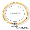 Golden Brass Round Beads Stretch Bracelets ZL1775-6-2